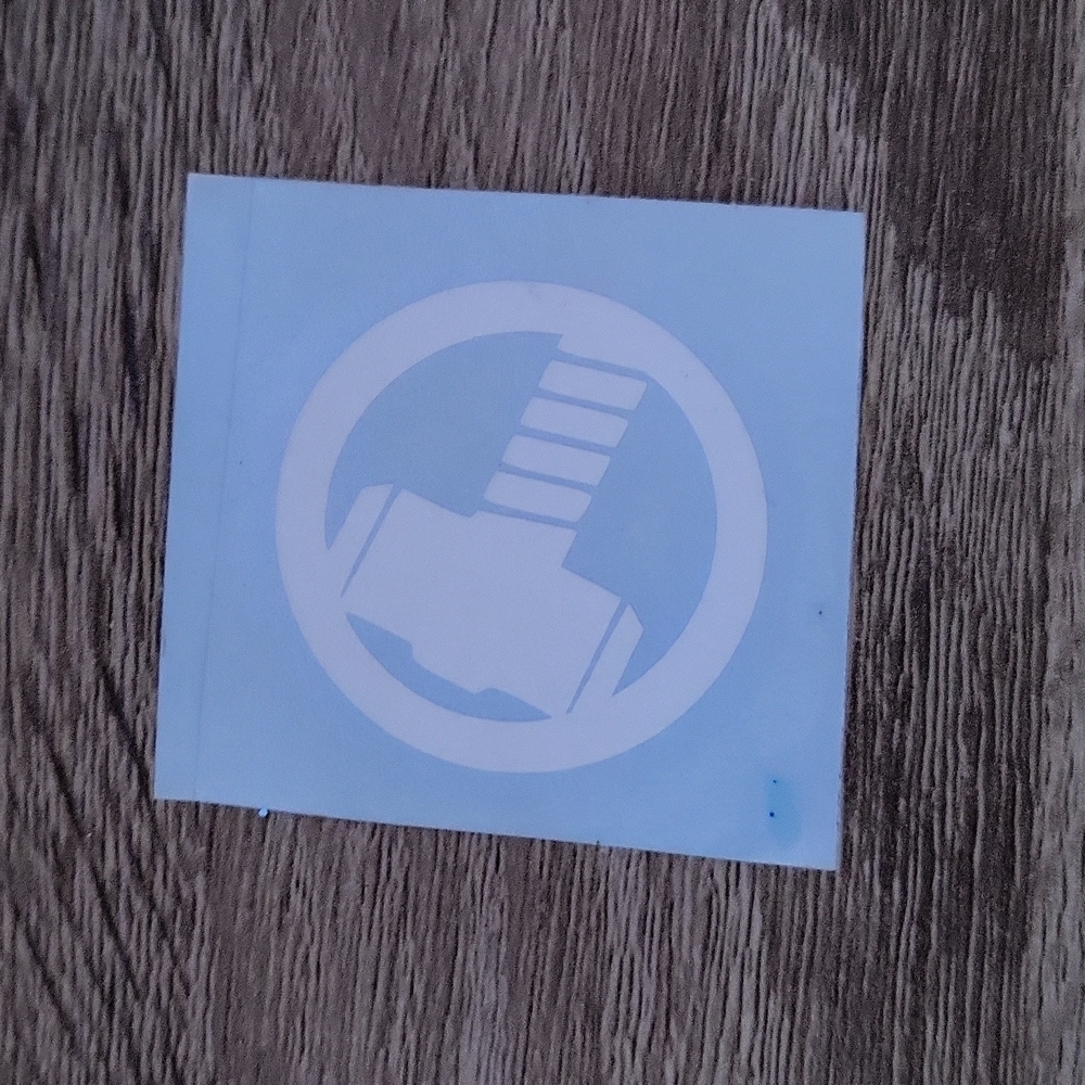 2in Thor hammer decal sticker for car